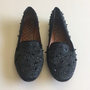 Black Sam Edelman spiked loafers